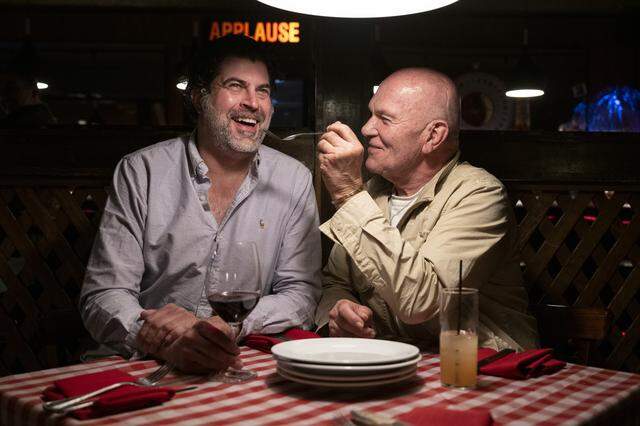 Beau Cornell and Jon Stevenson, right, pose for a portrait at Zelda’s, a historic pizza restaurant which they bought in 2024, in Sacramento on March 9.